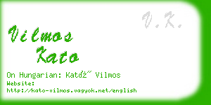 vilmos kato business card